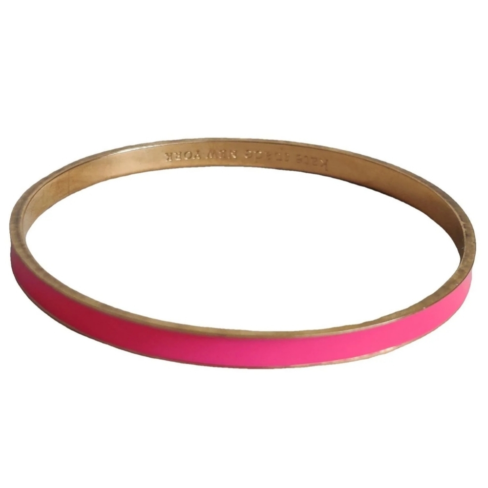 Kate Spade Hot Pink and Gold Bangle Bracelet - Picture 12 of 12